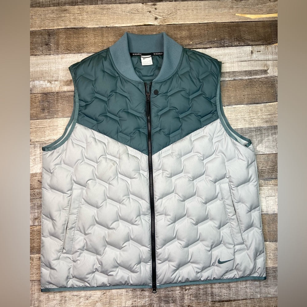 Nike XXL Down Mens Puffer Two-Tone Quilted Vest Repel ADV Golf